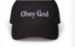Classic Dad Cap — "Obey God" Embroidered Adjustable Baseball Hat
