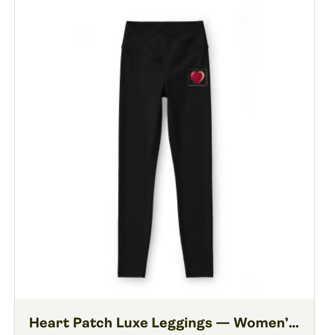 Heart patch Luxe leggings