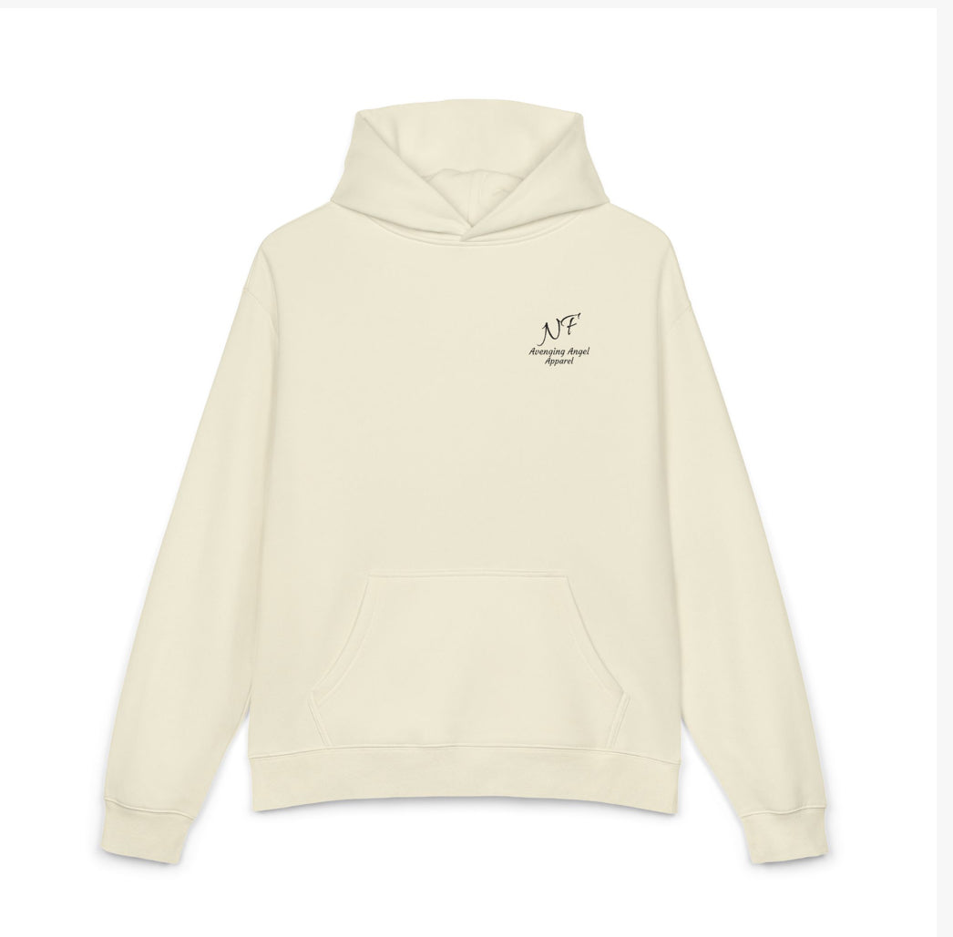 Relaxed Hoodie - Minimal Script Logo Hoodie (Butter Cream)